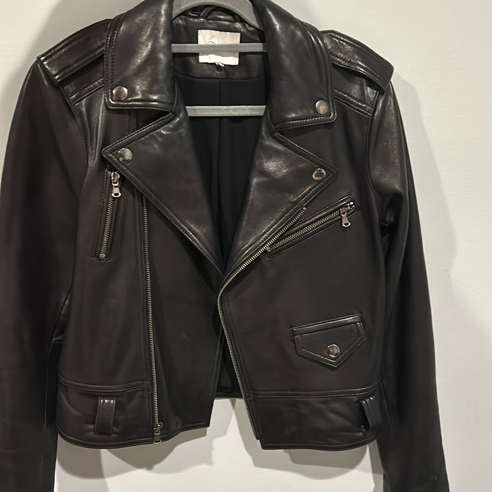 Parker Belfast Leather Biker Jacket